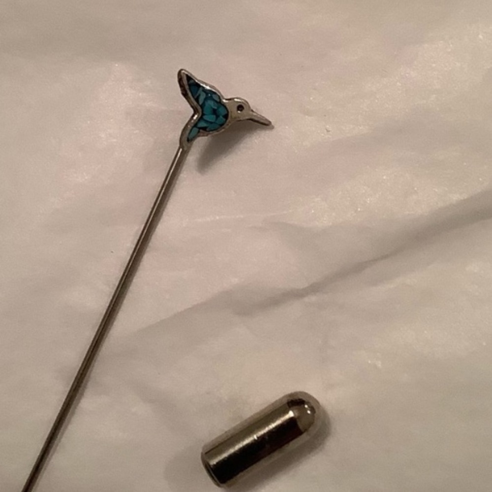 NEW Sterling Silver Hummingbird Pin-Brooch turquoise